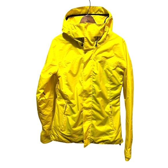 Oakley jacket ski snowboarding coat Prism yellow Swervy Curve shell sz small - Picture 1 of 12
